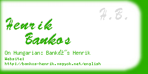 henrik bankos business card